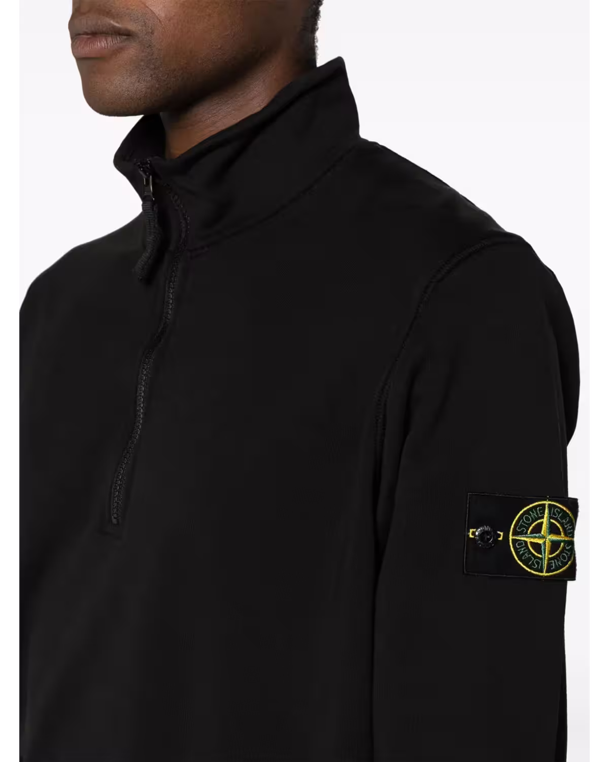Stone Island Black Half-Zip Sweatshirt – view 5