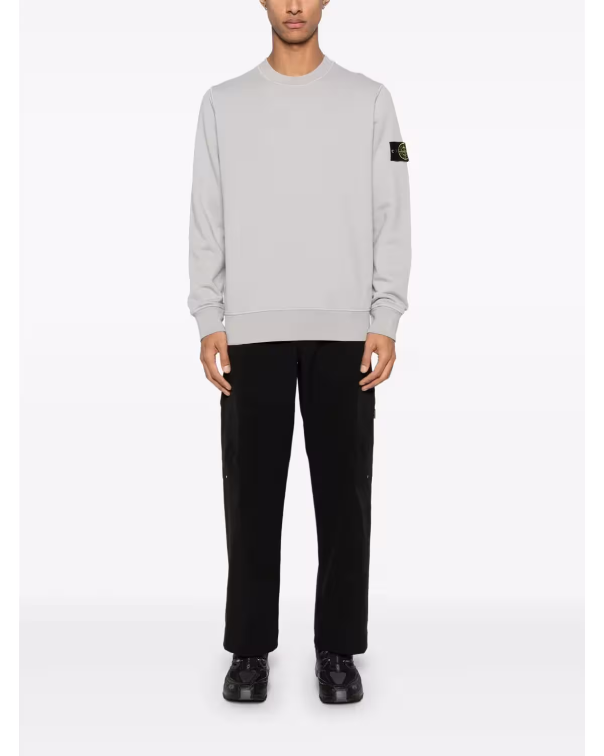 Stone Island Light Grey Compass Sweatshirt – view 2